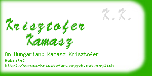 krisztofer kamasz business card